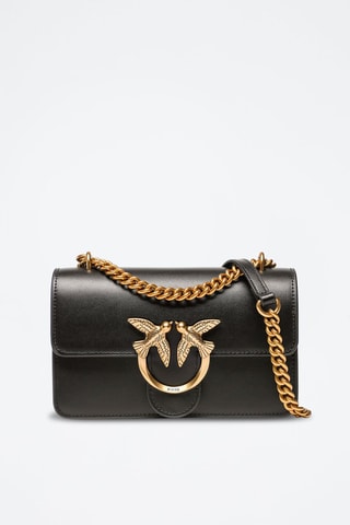 Bandolera de piel Love One Mini - Negro