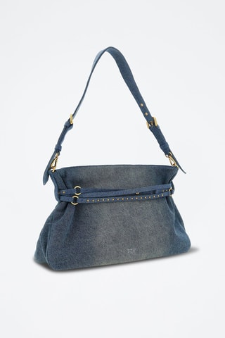Bandolera de piel ovina - Azul