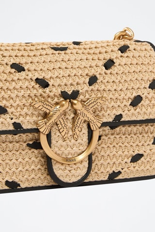 Bandolera de piel - Beige