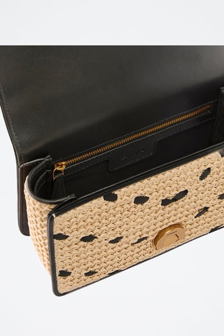 Bandolera de piel - Beige