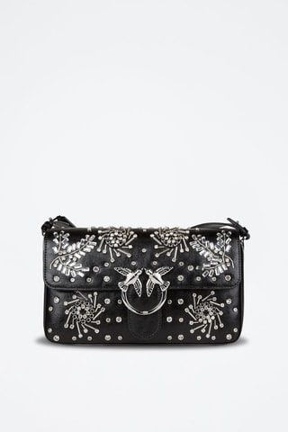 Bandolera de piel - Negro