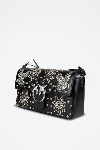 Bandolera de piel - Negro
