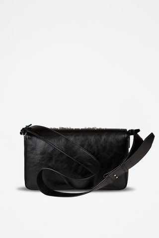 Bandolera de piel - Negro