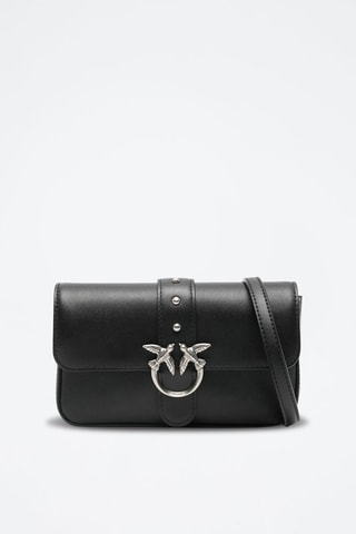 Bandolera de piel - Negro