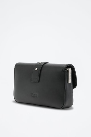 Bandolera de piel - Negro
