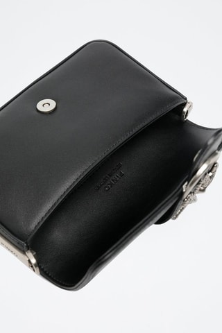 Bandolera de piel - Negro