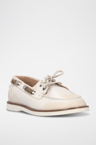 Náuticos de piel Grace 01 - Blanco