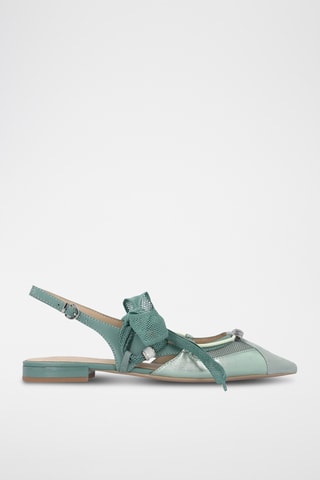 Bailarines de piel de tacón Gianira 30 - Verde