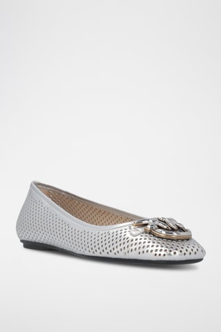 Bailarinas de piel caprina Max 11 - Plateado