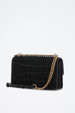 Bandolera de piel Mini Love - Negro