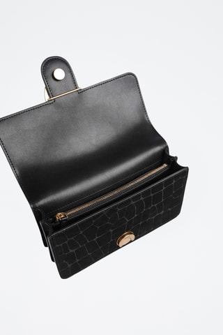 Bandolera de piel Mini Love - Negro