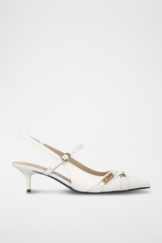 Zapatos de piel de tacón Gloria 18 - Beige