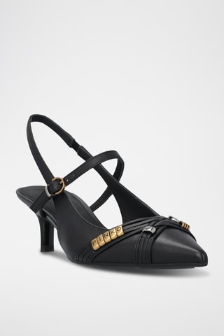 Zapatos de piel de tacón Gloria 18 - Negro
