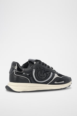 Zapatillas de piel Zoe 18A - Negro