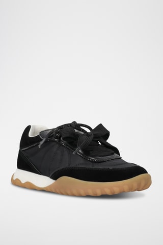Zapatillas de piel Gea 02 - Negro