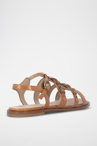Romanas de piel granulada natural Milly 07 - Marrón