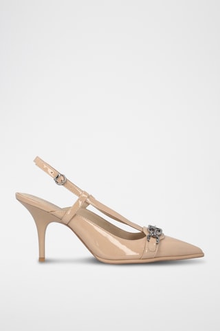 Zapatos con brillo de tacón Lady 05 - Rojo