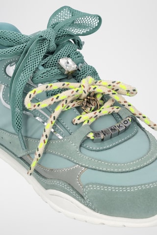 Zapatillas de piel Yulia 01 - Verde