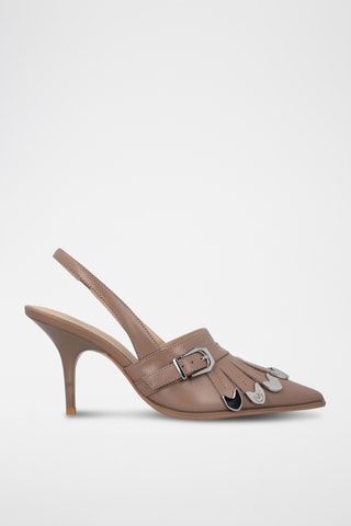 Zapatos de piel de tacón Lady 04 - Marrón
