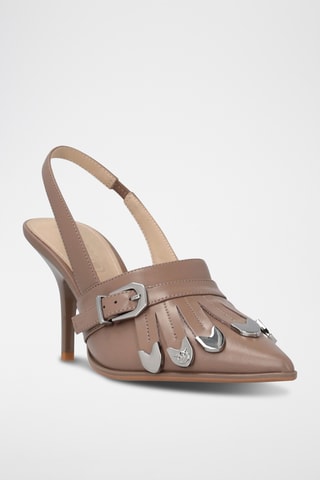 Zapatos de piel de tacón Lady 04 - Marrón