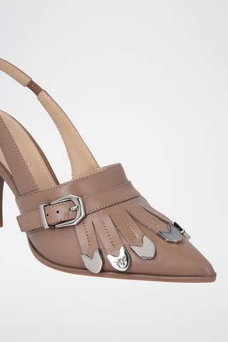 Zapatos de piel de tacón Lady 04 - Marrón
