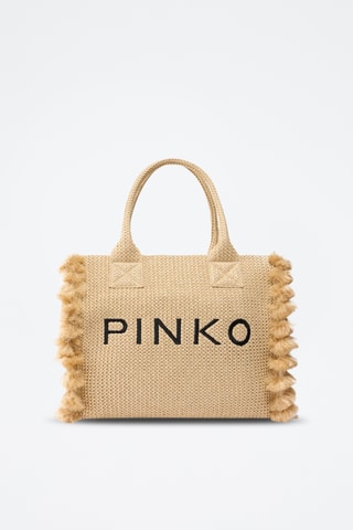 Bolso shopper Medium Beach - Blanco, amarillo y rojo