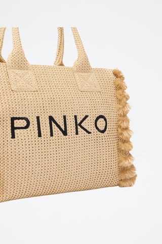 Bolso shopper Medium Beach - Blanco, amarillo y rojo