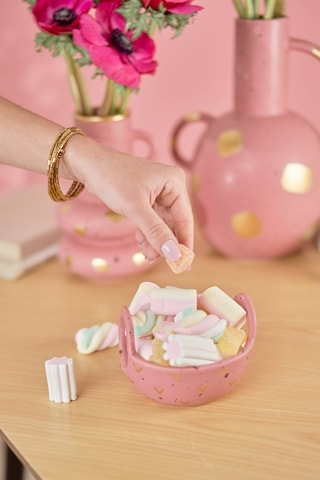Bol de cerámica Pink & Cozy - 21,5 x 12 x 8,5 cm