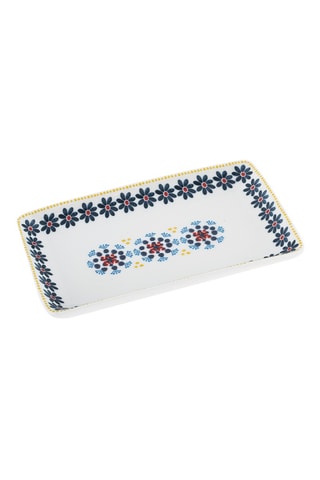 Bandeja de porcelana de New Bone China Gardeny - 19 x 11,5 x 2 cm
