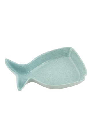 Centro de mesa de cerámica Mediterraneo - 13 x 3,5 x 22 cm - Azul claro