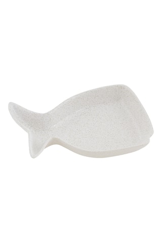 Centro de mesa de cerámica Mediterraneo - 13 x 3,5 x 22 cm - Blanco