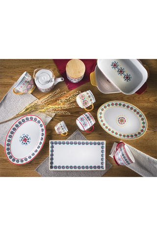 Fuente de porcelana de New Bone China Gardeny - 29,6 x 20,5 x 2 cm