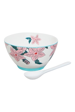 2 boles y 2 cucharas de porcelana Alice