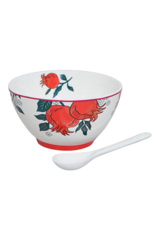 2 boles y 2 cucharas de porcelana Alice