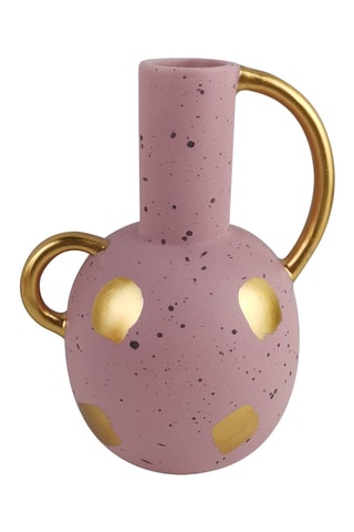 Jarrón de cerámica Pink & Cozy - 21,5 cm - Rosa