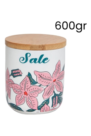 Tarro de sal de porcelana Alice - 600 g