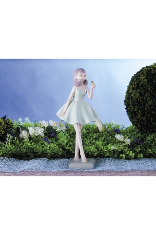 Estatua Dolls - 13,5 x 30,6 x 13,7 cm - Verde claro