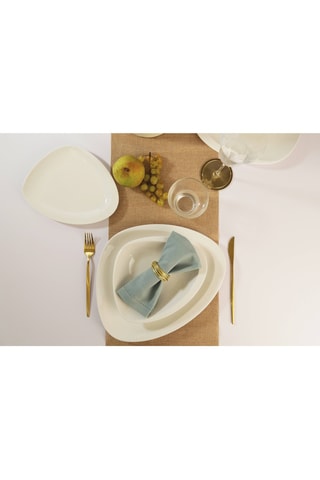 Fuente de porcelana Carrara - 30 x 3 x 25 cm