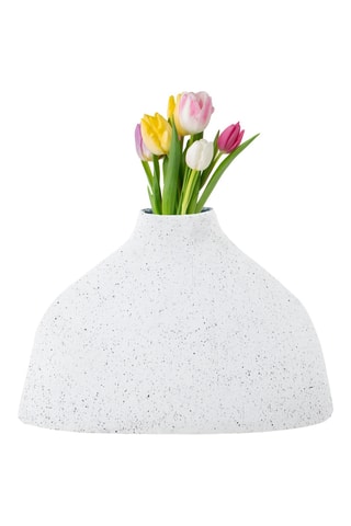 Jarrón de cerámica Atlantico - 48 cm - Blanco