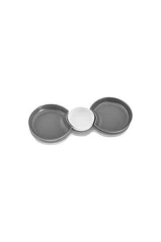 Juego de aperitivo de porcelana y bambú Yin & Yang  - 4 piezas