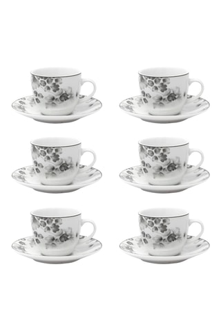 Juego de café de porcelana Foliage - 6 personas
