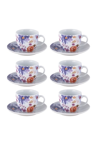 Juego de café de porcelana Peonia - 6 personas