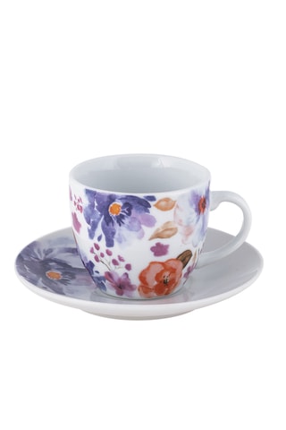 Juego de café de porcelana Peonia - 6 personas
