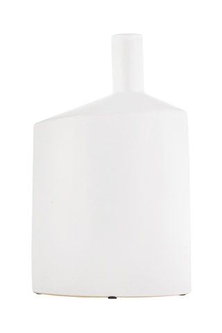 Jarrón de cerámica Verga - 18,5 x 30 x 10 cm - Blanco