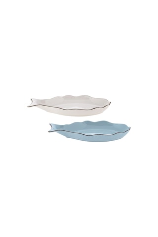 2 fuentes de gres Indaco - 30 x 3,5 x 15 cm