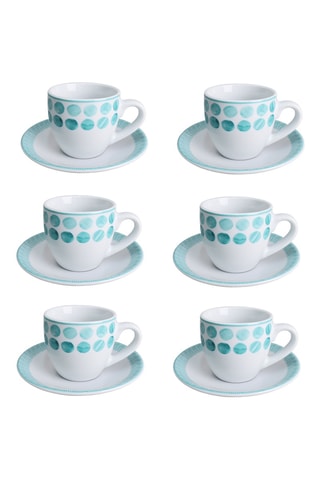 Juego de café de porcelana Tabata - 6 personas
