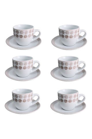 Juego de café de porcelana Tabata - 6 personas