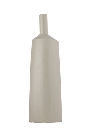 Jarrón de cerámica Verga - 12 x 41 x 8,5 cm - Gris