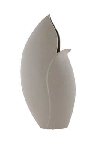 Jarrón de cerámica Primula - 18,5 x 10 x 38 cm - Gris claro