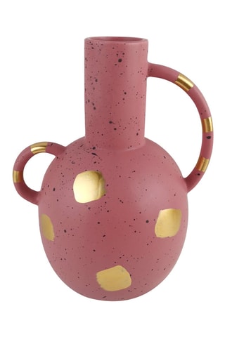 Jarrón de cerámica Pink & Cozy - 29,5 cm - Rosa
